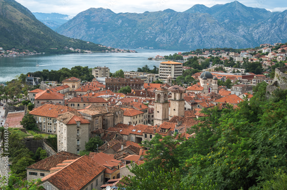 View of kotor bay montenegro 