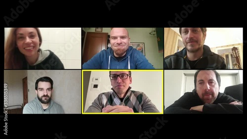 a group of friends, locked in the house, fucking around by zoom