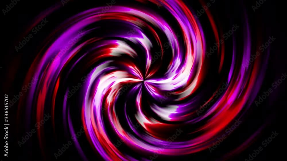 Seamless loop of interstellar travel through a blue and red wormhole filled with stars. Space journey through time continuum. Warp in science fiction black hole vortex hyperspace tunnel