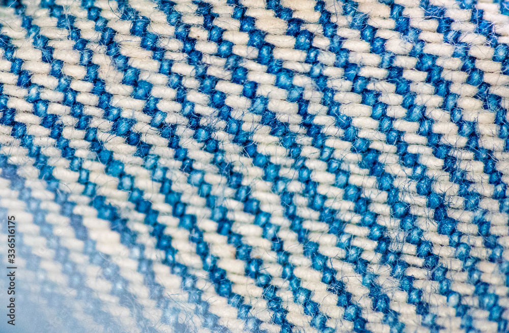 Close up of the interior part of a jeans' pocket