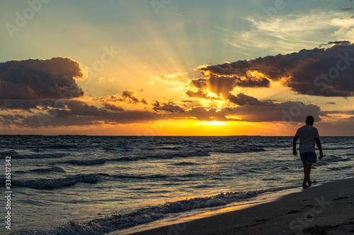 Photography sunset at the beach varadero cuba