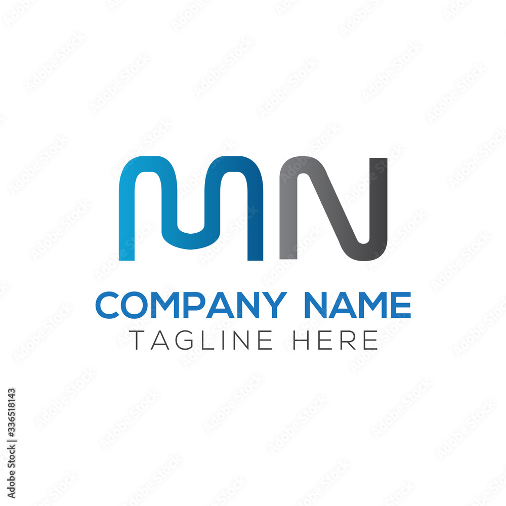Initial MN letter Logo Design vector Template. Abstract Letter MN logo Design