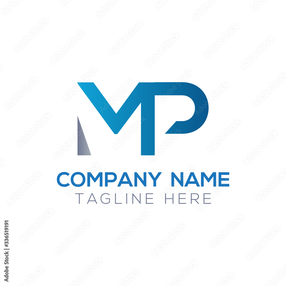Initial MP letter Logo Design vector Template. Abstract Letter MP logo Design