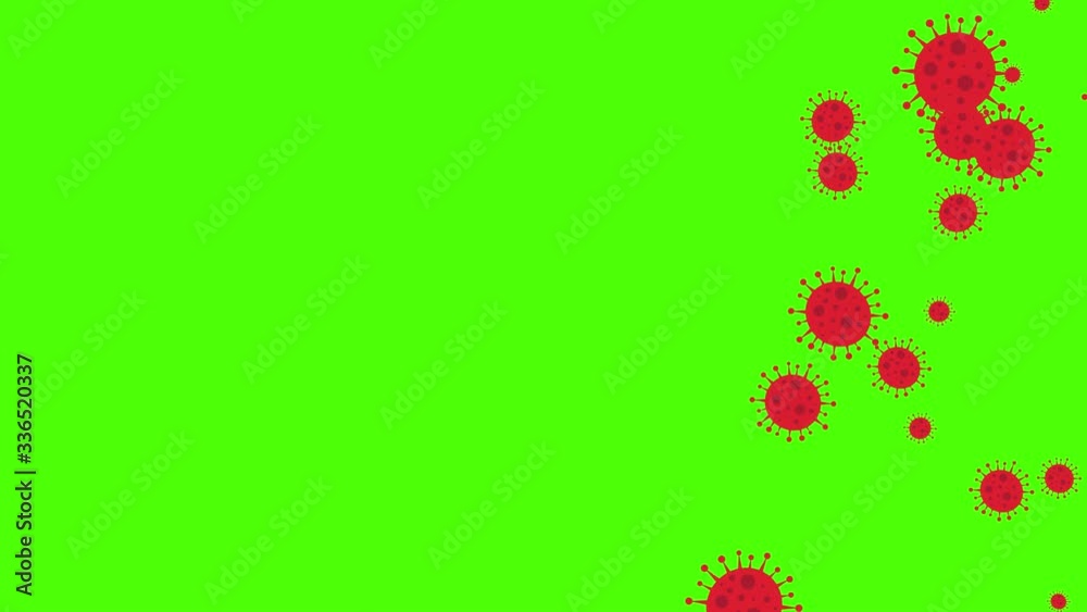green screen, the corona virus symbol alone is spinning, flat 2 dimensional motion graphics animation. looping green screen, the corona virus symbol alone is spinning, flat 2 dimensional motion graphics animation. looping