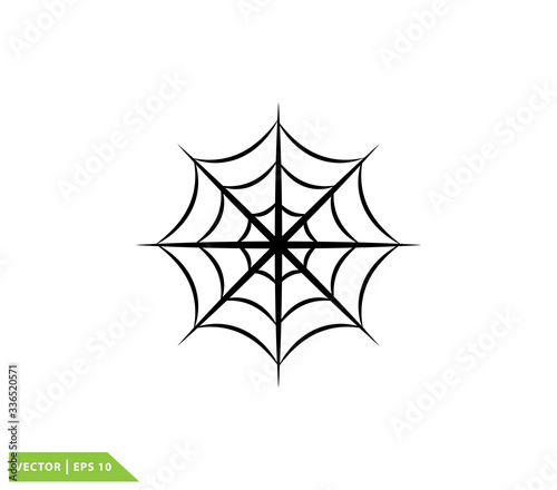 Spider web icon vector logo design template