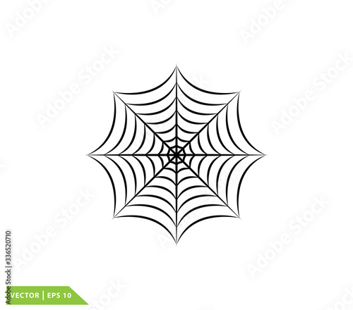 Spider web icon vector logo design template © Mas