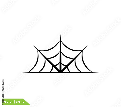 Spider web icon vector logo design template