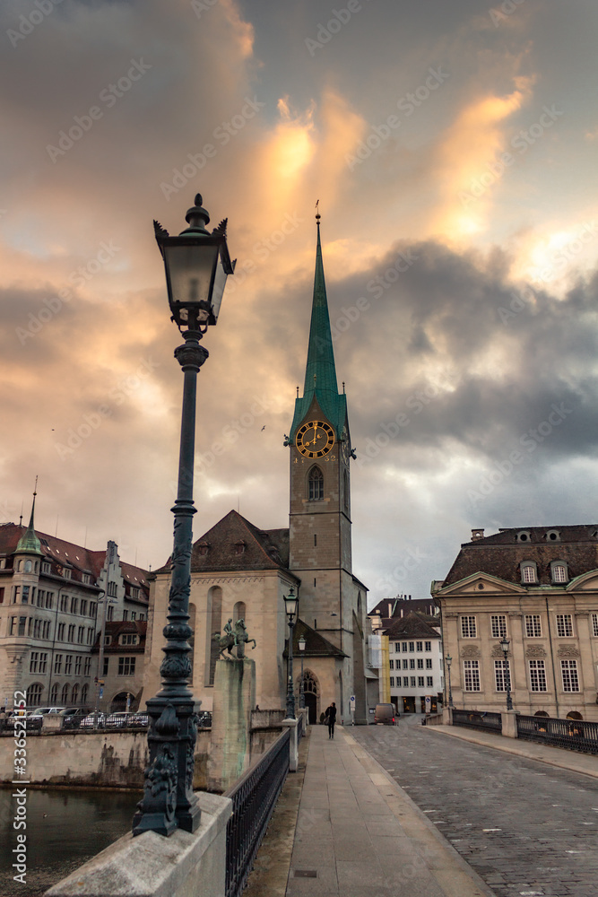 Naklejka premium Zurich in Switzerland in early spring