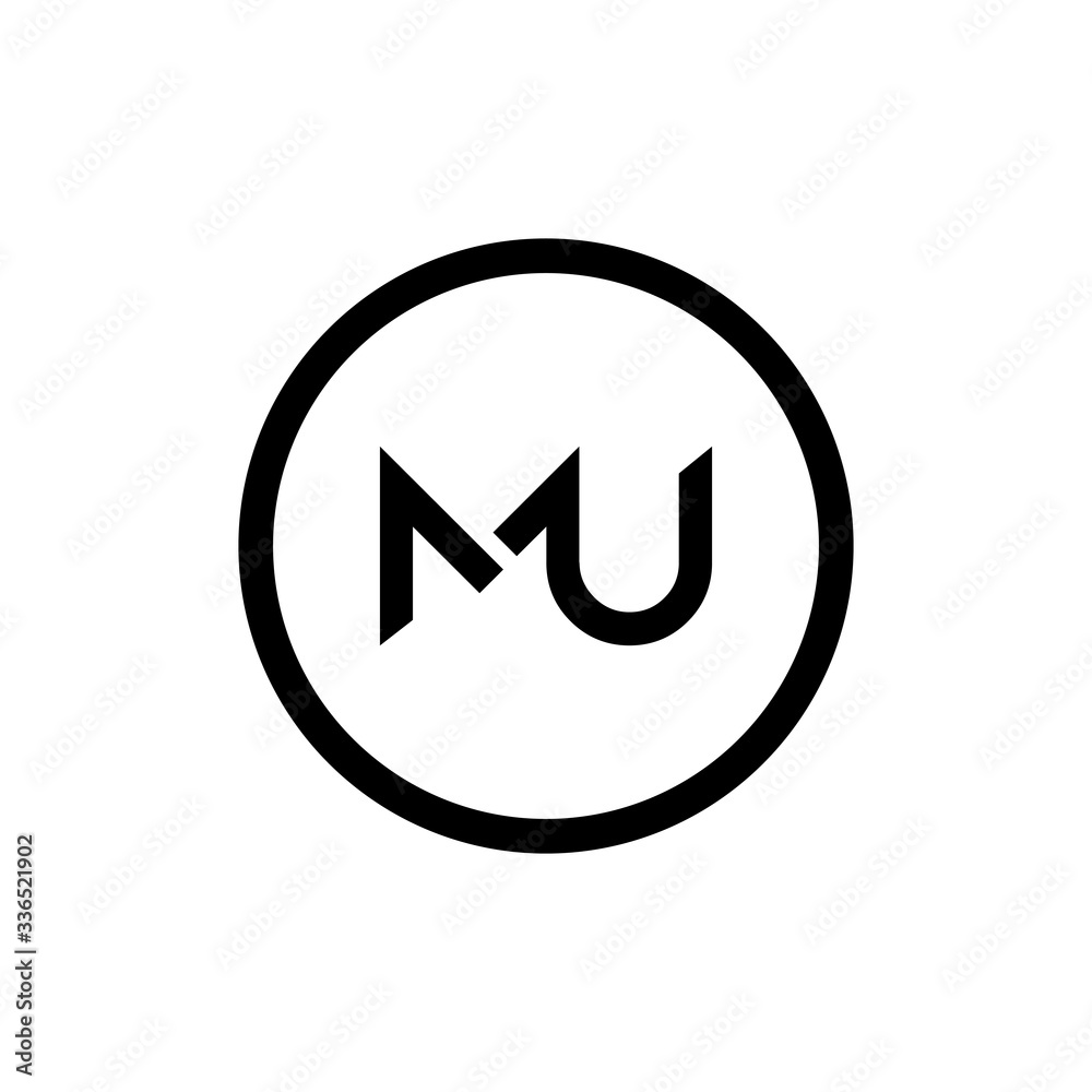 Initial MU letter Logo Design vector Template. Abstract Letter MU logo Design Initial MU letter Logo Design vector Template. Abstract Letter MU logo Design