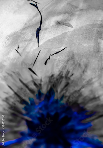 acrylic painting, abstraction, black hole