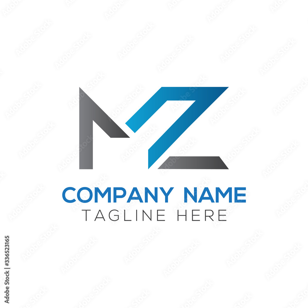 Initial MZ letter Logo Design vector Template. Abstract Letter MZ logo Design Initial MZ letter Logo Design vector Template. Abstract Letter MZ logo Design