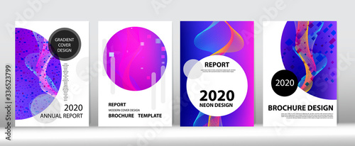 Big Data Tech Neon Background. Grunge Futuristic Music Magazine 3D Flow Shapes Modern 