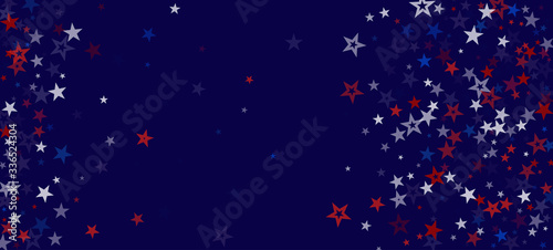National American Stars Vector Background. USA President's Labor 4th of July Veteran's Independence 11th of November Memorial Day 