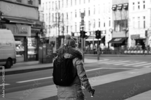 young woman walking in the city © Kathleen Avonts