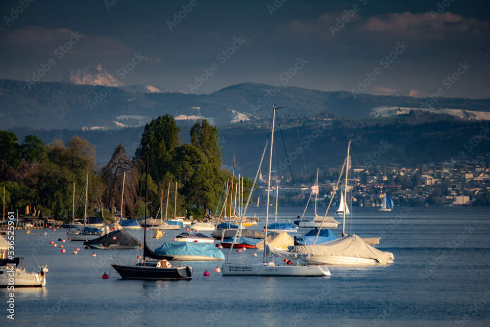 Fototapeta premium Zurich in Switzerland in early spring