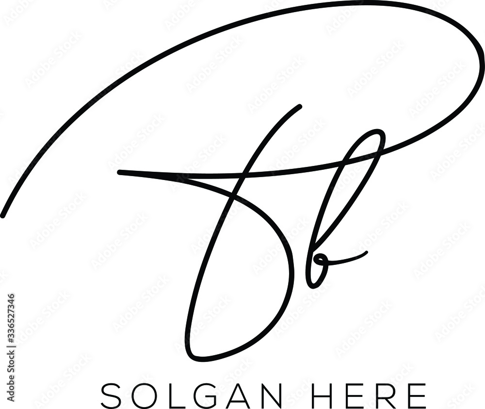 BB Initial letter handwriting and signature logo concept design BB Initial letter handwriting and signature logo concept design