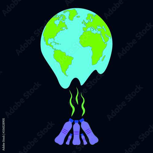 
Vector graphics, eps-10, global warming