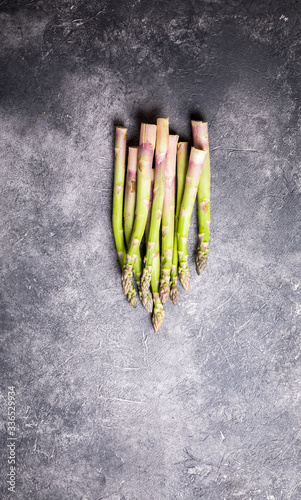 Fresh green asparagus. Food for vegetarians.