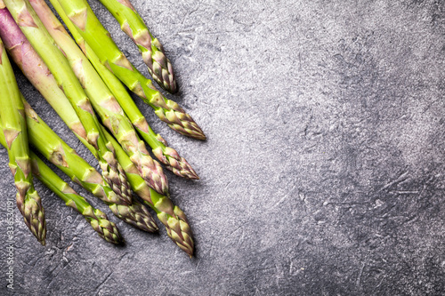 Fresh green asparagus. Food for vegetarians.