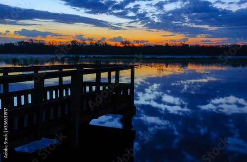 Obraz na plátne Sunrise at Brazos Bend State Park, Texas, USA