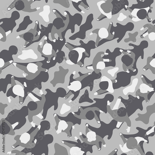 Camouflage made of people from above