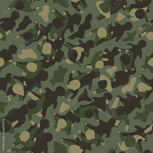 Camouflage made of people from above