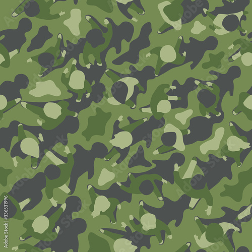 Camouflage made of people from above