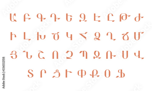 Capitalized Armenian alphabet 01 photo