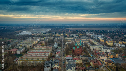 Fototapeta Naklejka Na Ścianę i Meble -  Panorama of the city, Poland, Mazovia, Pruszków