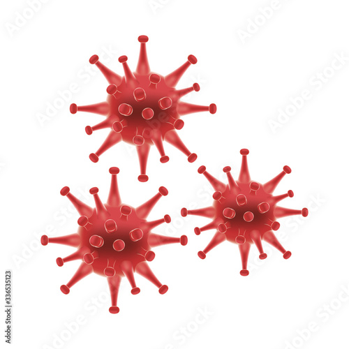 covid19 particles pandemic isolated icon