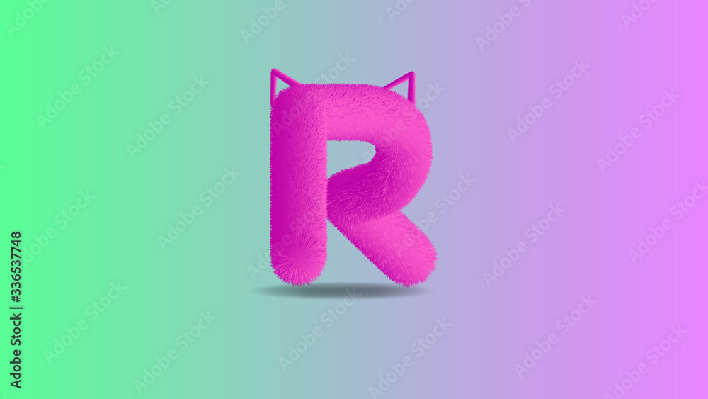 3d alphabet letter R with attractive colors 3d alphabet letter R with attractive colors