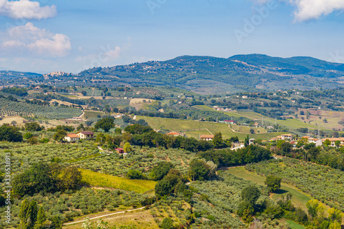 Montefalco valley  Umbria  Italy. September 2019.