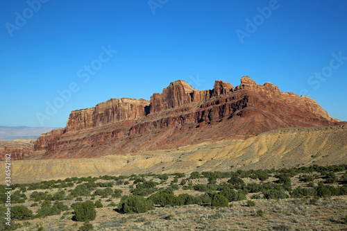 Red cliffs of Black Dragon Canyon - Utah