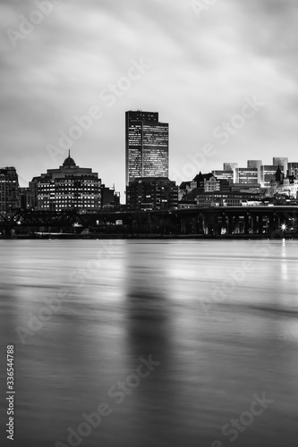 Albany Skyline in black and white