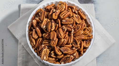 Bowl of fresh picked pecans