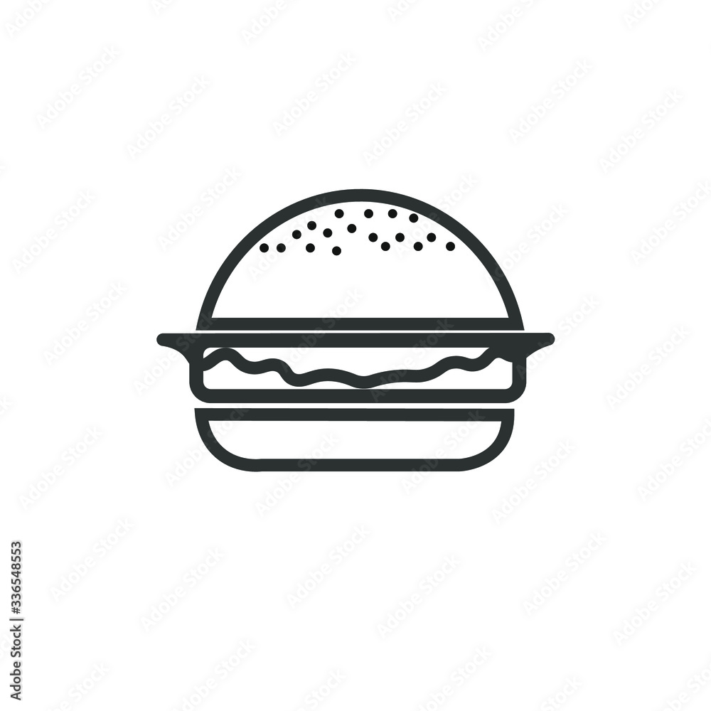 Fototapeta premium Ham burger flat design illustration