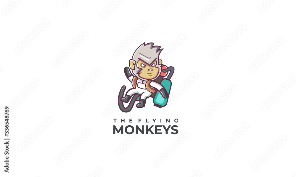 Astro Monkey Mascot Design Astro Monkey Mascot Design
