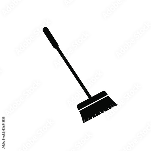 broom flat design illustration