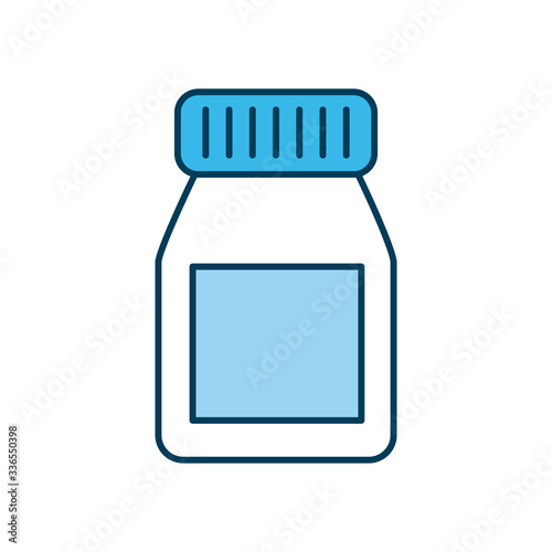 test bottle icon, line and fill style