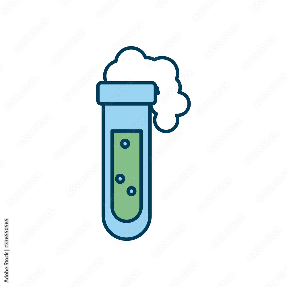 test tube with foam icon, line and fill style test tube with foam icon, line and fill style
