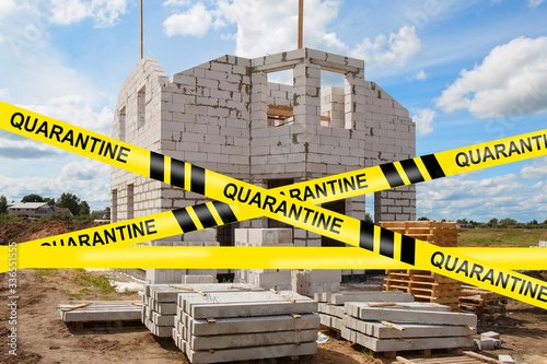Construction site during qu...
