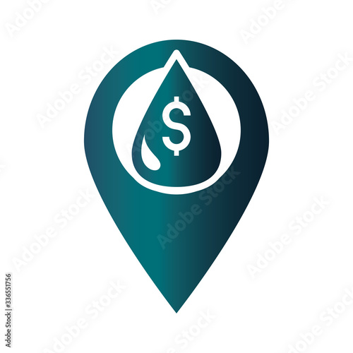 location money petroleum trade crisis economy, oil price crash gradient style icon