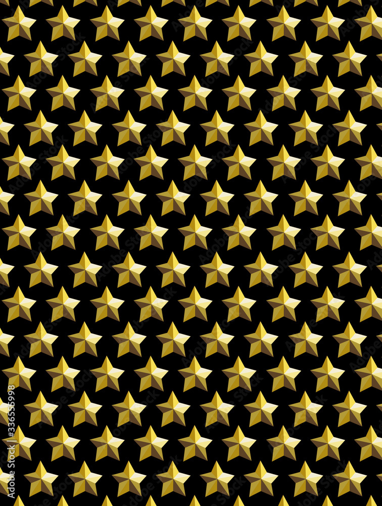 Seamless gold metal stars pattern Seamless gold metal stars pattern