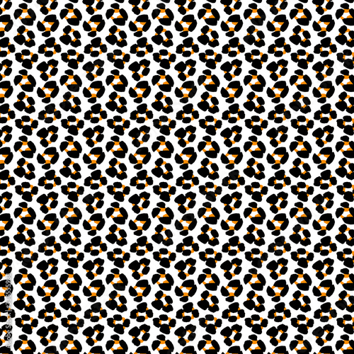 Seamless abstract leopard pattern flower