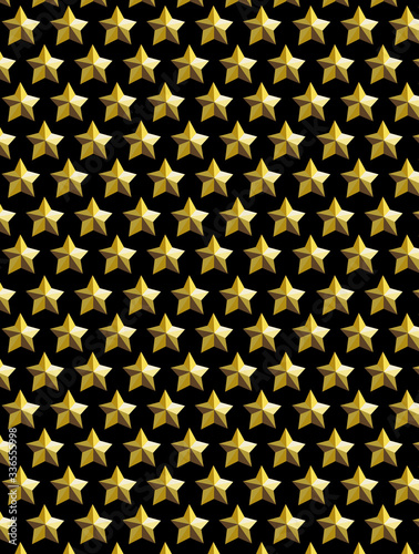Seamless gold metal stars pattern