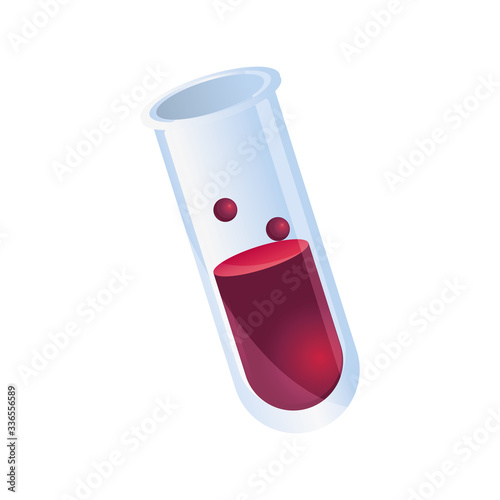 laboratory test tube with blood pandemic stop coronavirus covid 19
