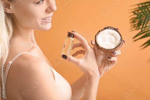 Beautiful young woman with ...