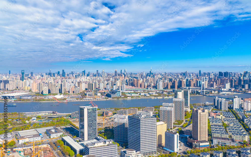 Obraz premium Cityscape of Pudong New District, Shanghai, China