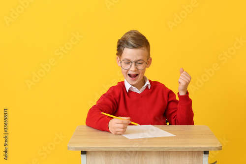 Pupil passing exam against ...