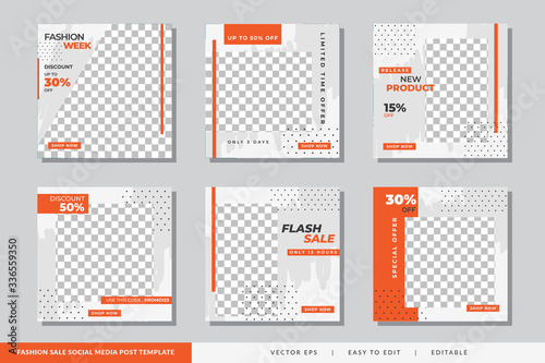 Minimalist Fashion Sale social media post design template Premium Vector